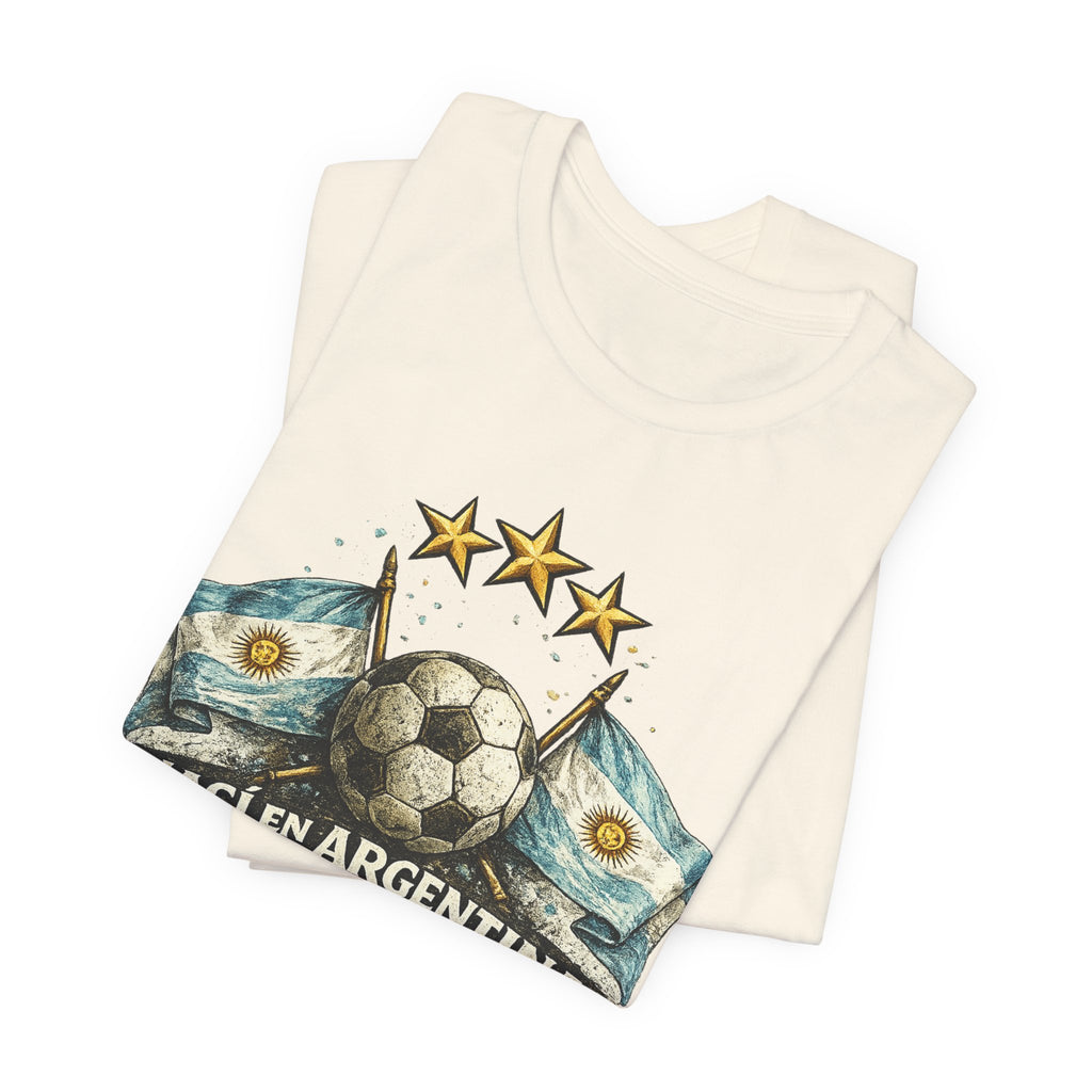 Argentina Soccer T-Shirt — "Nací en Argentina, ¿Qué más querés?" Vintage Football Tee