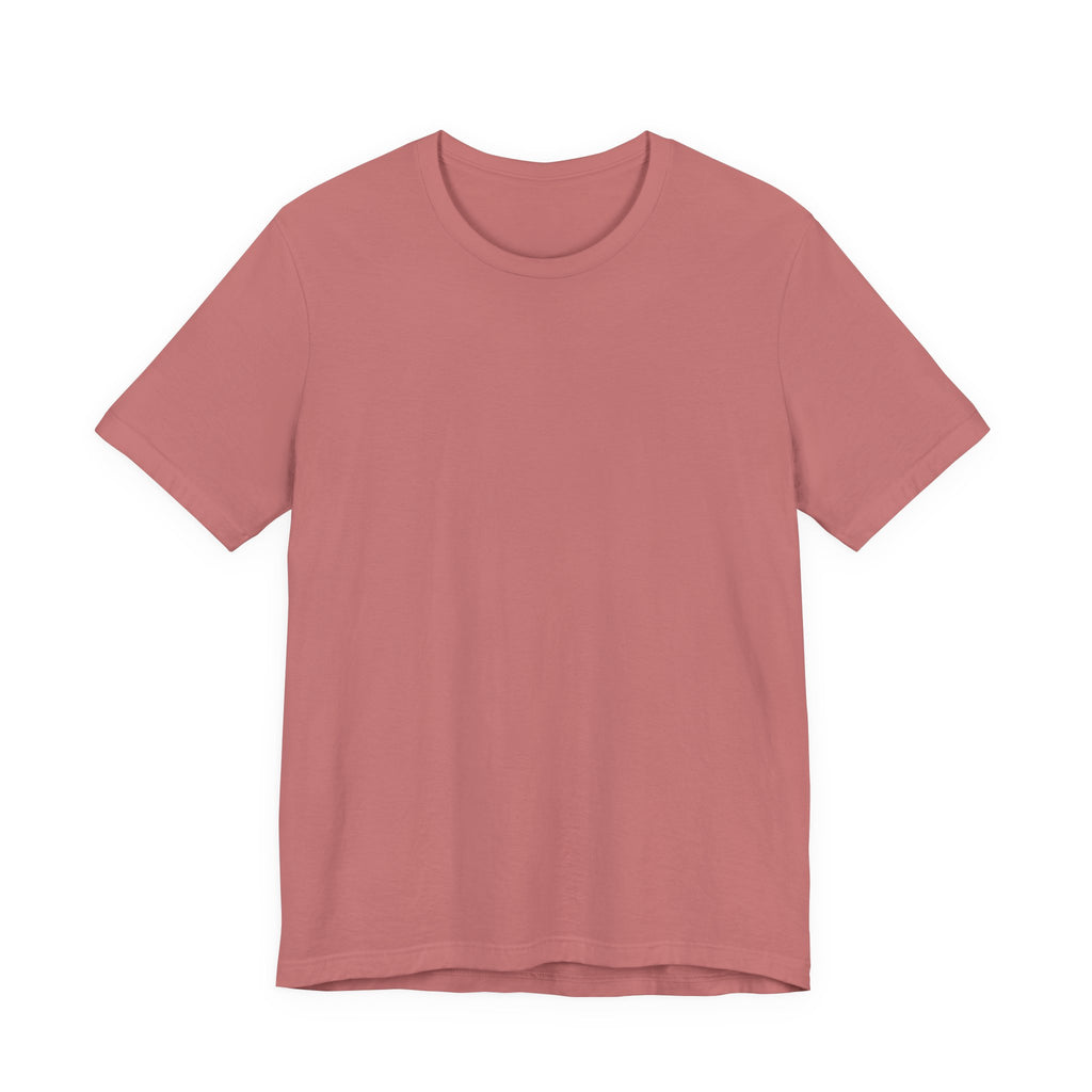 Nature Sunset Mountain Back Design T-Shirt — Scenic River & Pine Forest Graphic Tee