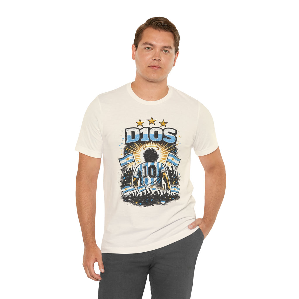 Dios 10 Argentina Soccer Tee — Maradona Tribute Football Shirt