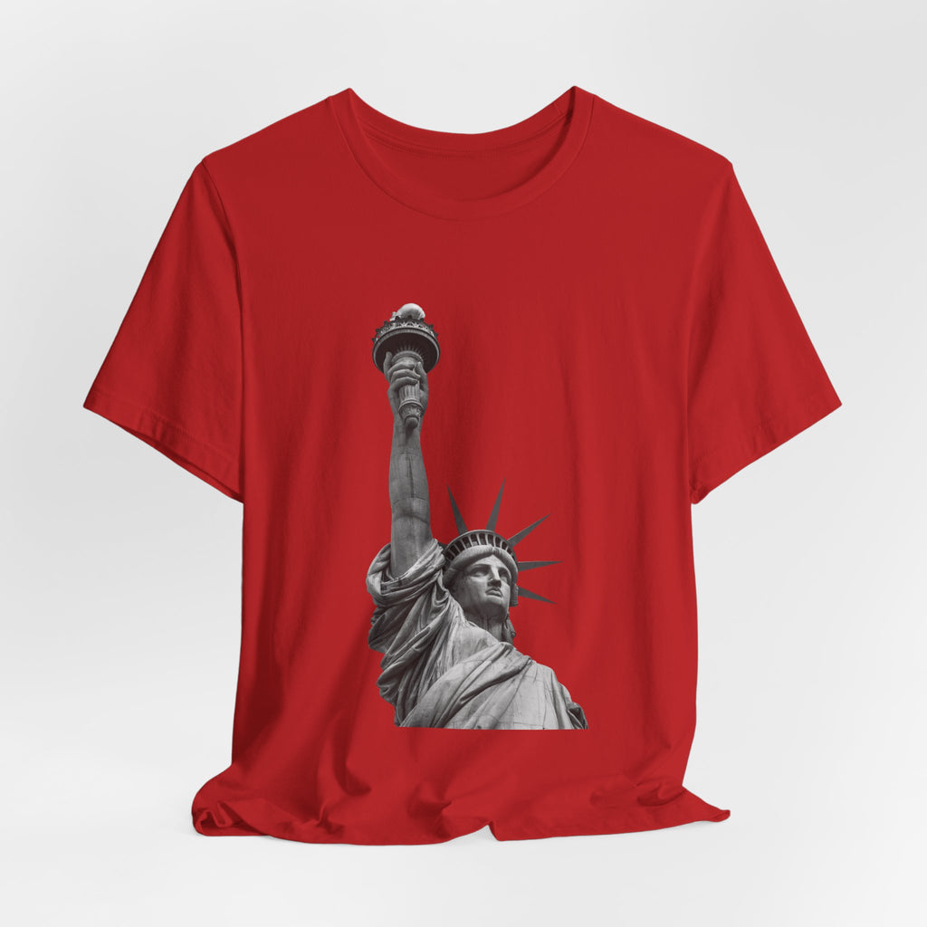 Statue of Liberty Graphic Tee — Black & White NYC Landmark T-Shirt