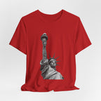 Statue of Liberty Graphic Tee — Black & White NYC Landmark T-Shirt
