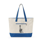 Statue of Liberty Canvas Tote — Zippered Eco Travel Bag