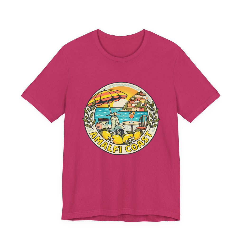 Amalfi Coast Vintage Travel Tee — Scenic Lemon & Vespa Graphic