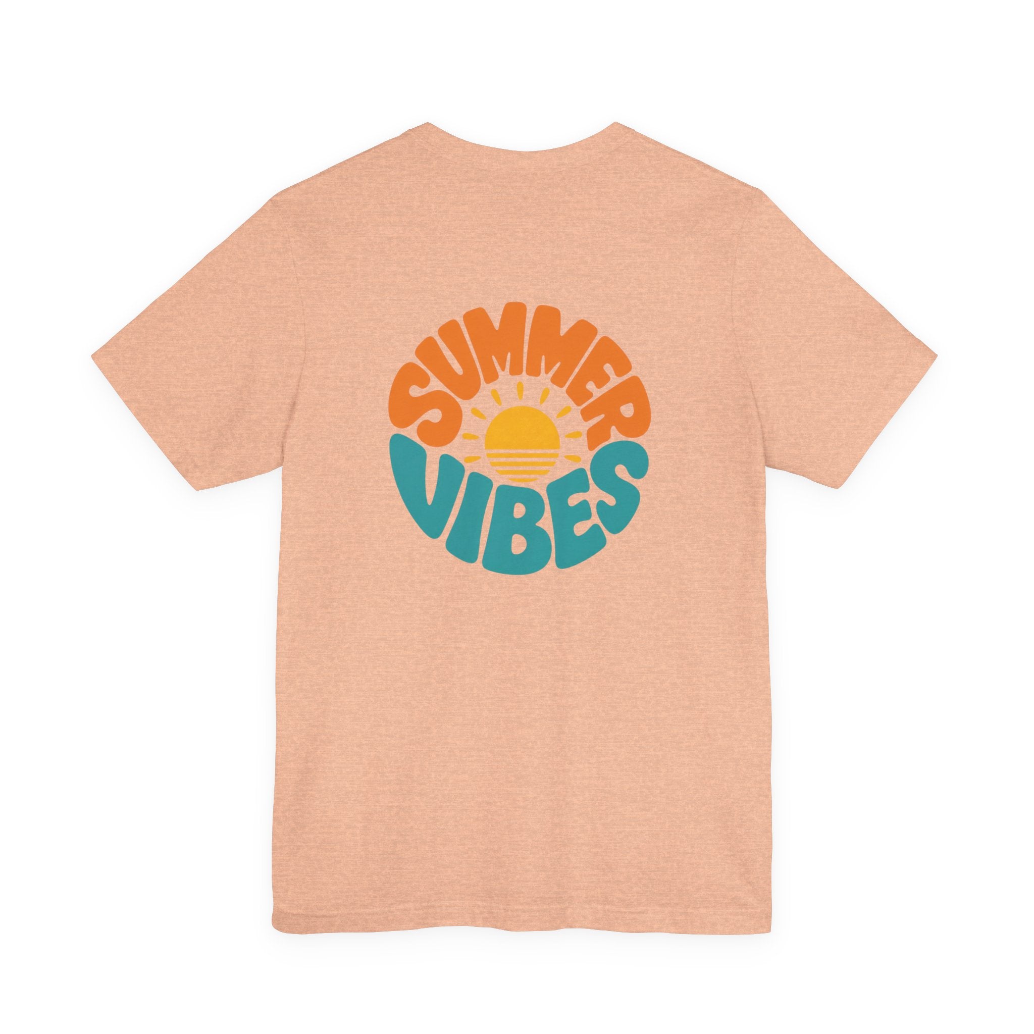 Summer Vibes Tee — Retro Sun Graphic Back Print