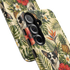 Tropical chihuahua Phone Case — Floral Pineapple Protective Tough Case