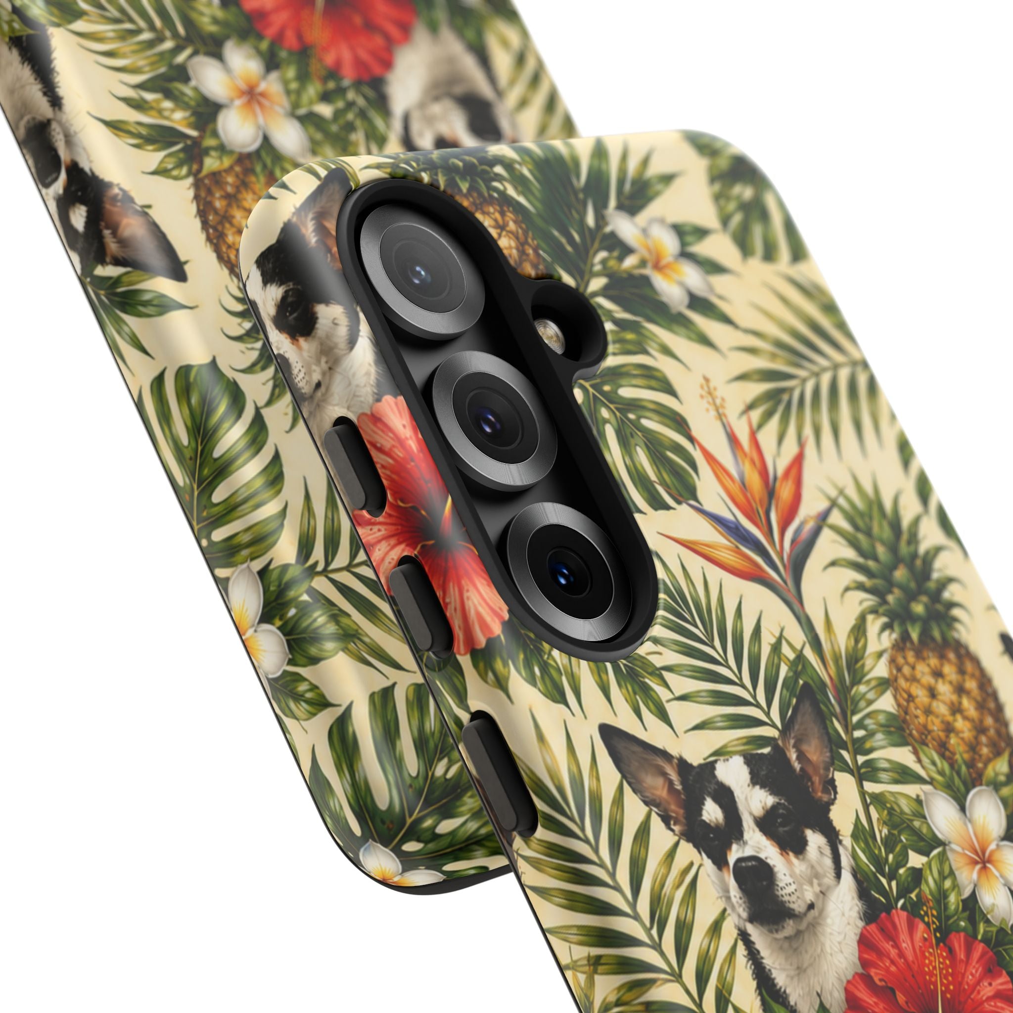 Tropical chihuahua Phone Case — Floral Pineapple Protective Tough Case
