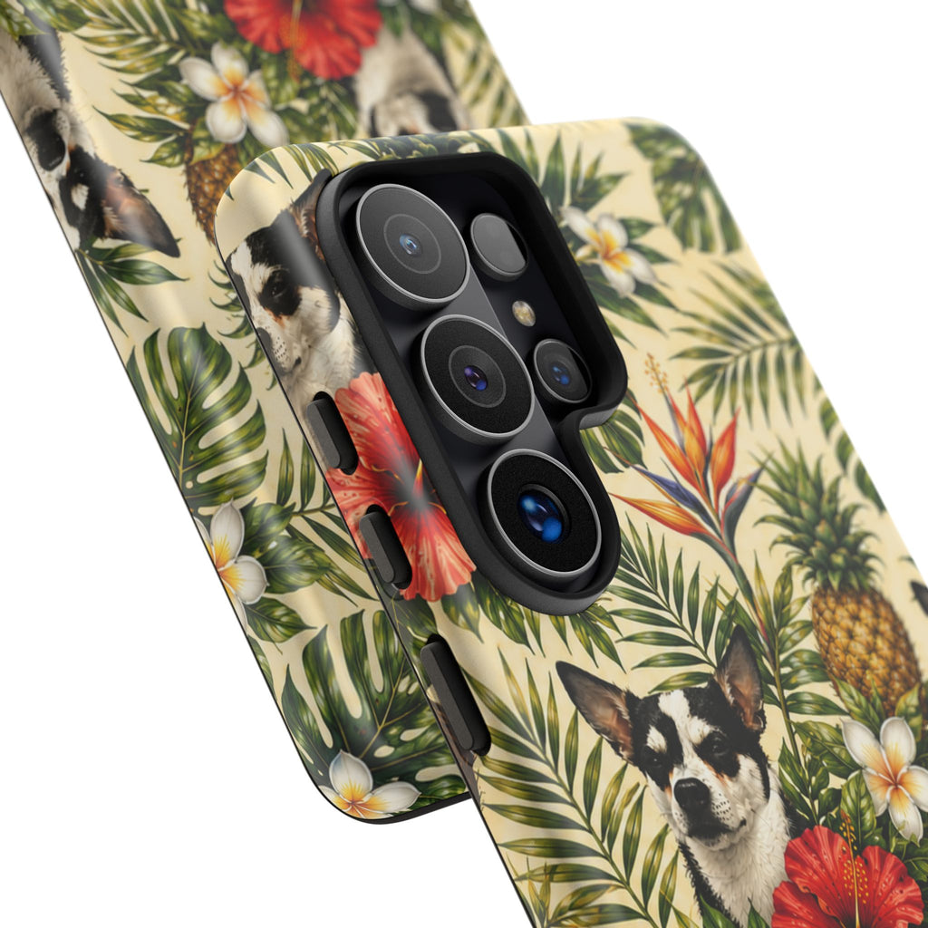 Tropical chihuahua Phone Case — Floral Pineapple Protective Tough Case