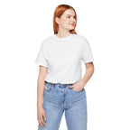 Nature Sunset Mountain Back Design T-Shirt — Scenic River & Pine Forest Graphic Tee