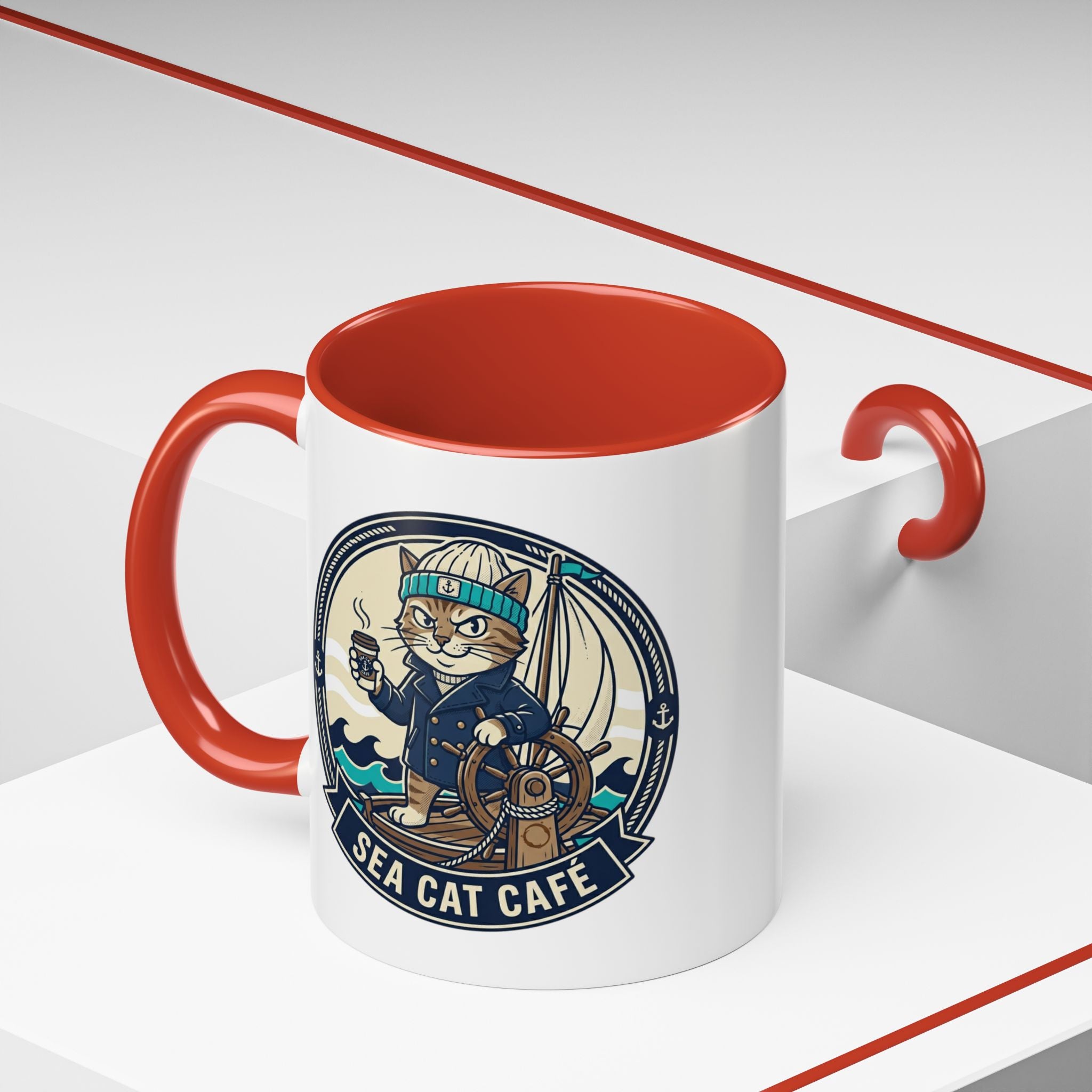 Nautical Sailboat Coffee Mug – Vintage Ocean Adventure Accent Mug