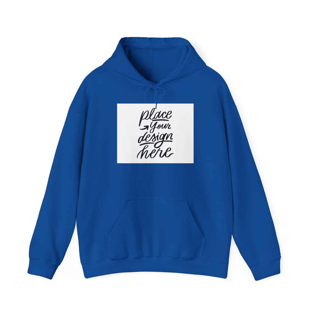 Classic Hoodie with Centered Design – 'Place Your Design Here'