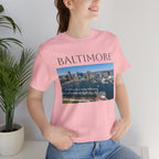 Baltimore Skyline Photo Tee — Inner Harbor Cityscape T-Shirt