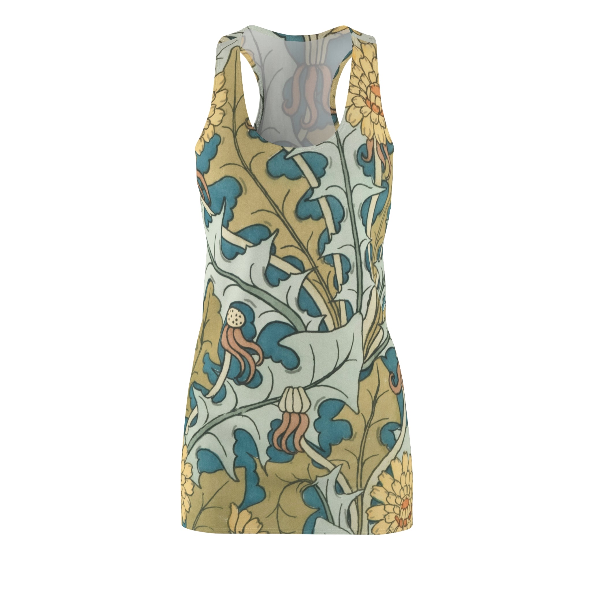 Floral Vintage Art Nouveau Racerback Dress — All-Over Print