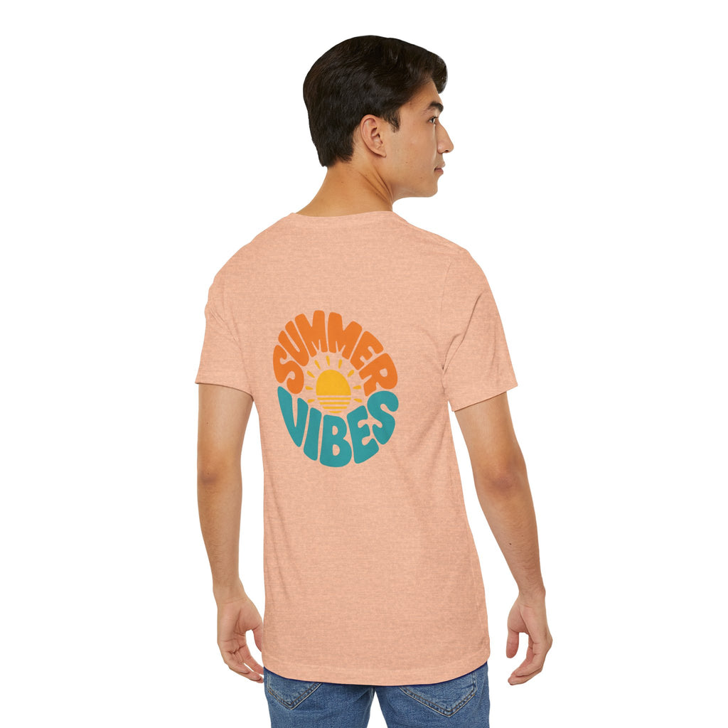 Summer Vibes Tee — Retro Sun Graphic Back Print