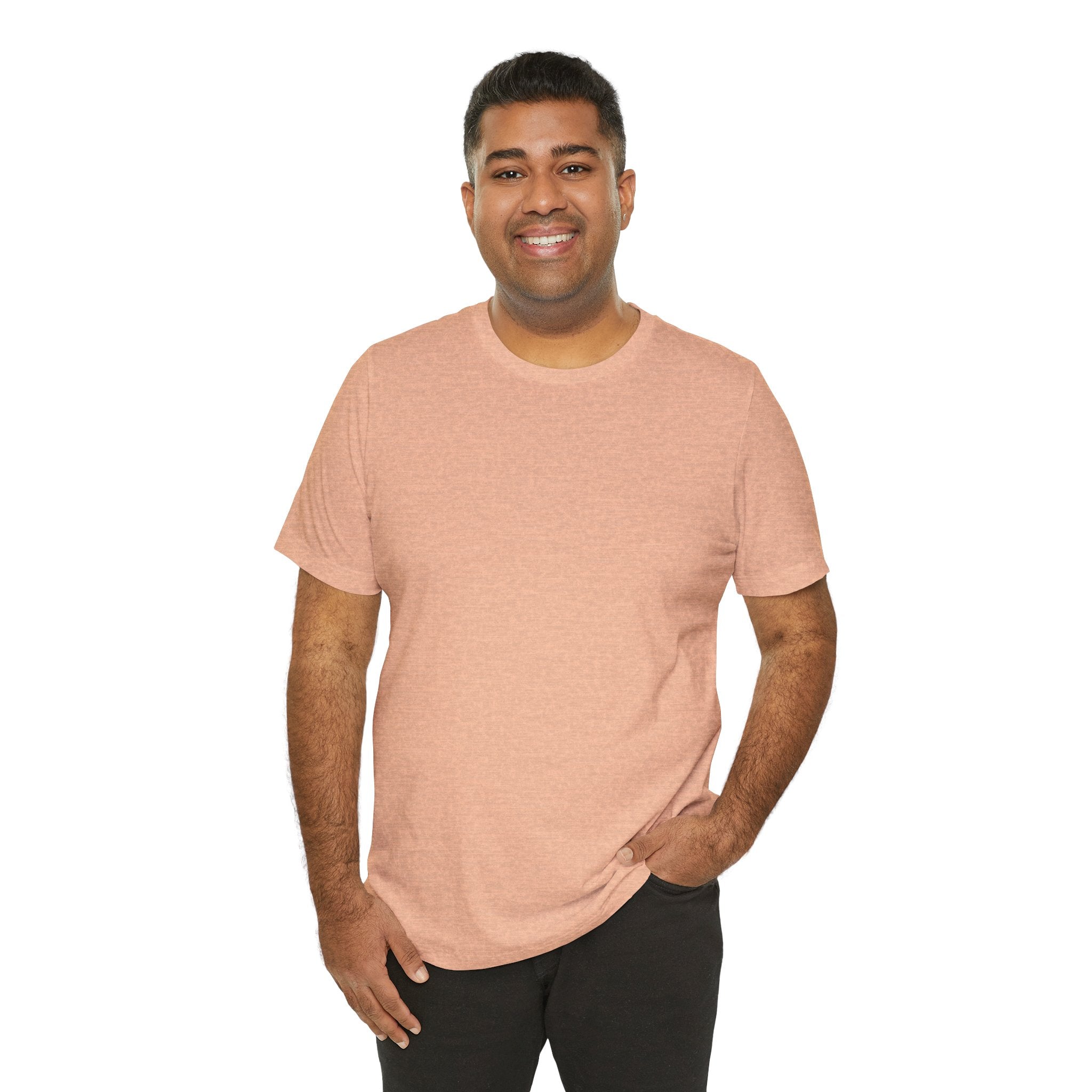 Nature Sunset Mountain Back Design T-Shirt — Scenic River & Pine Forest Graphic Tee