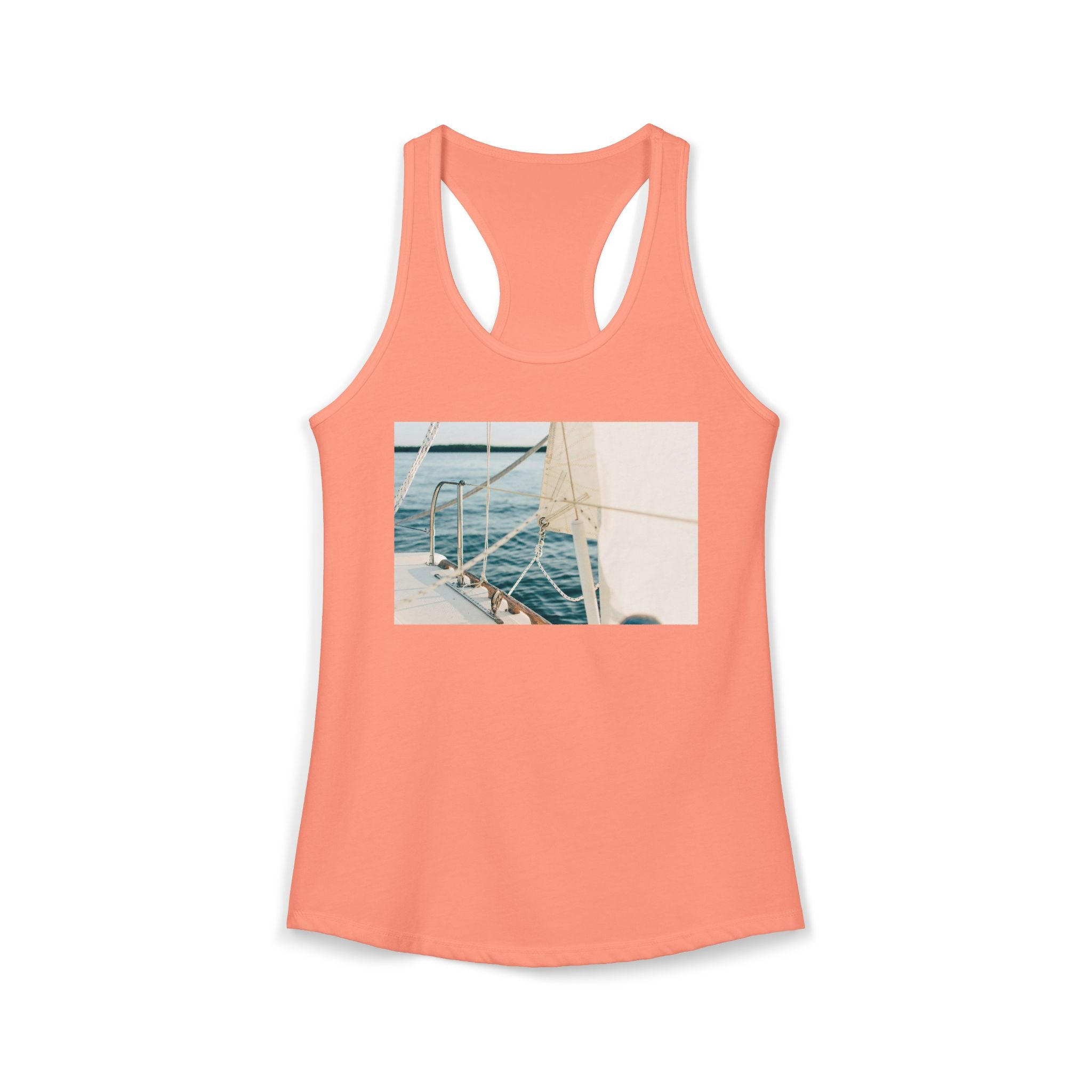 Women's Ideal Racerback Tank - Summer Boat Ocean Live