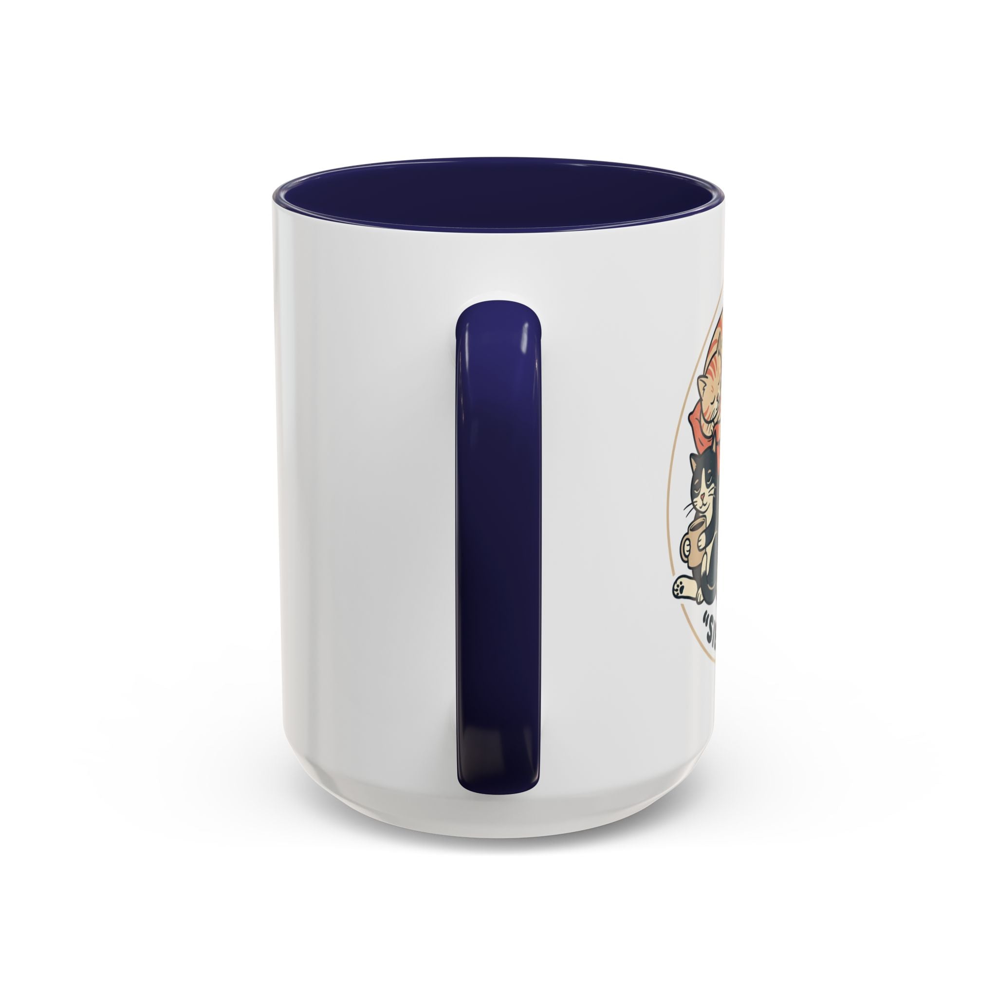 Cat Jester Accent Coffee Mug – Whimsical Vintage Cat Illustration (11/15oz)