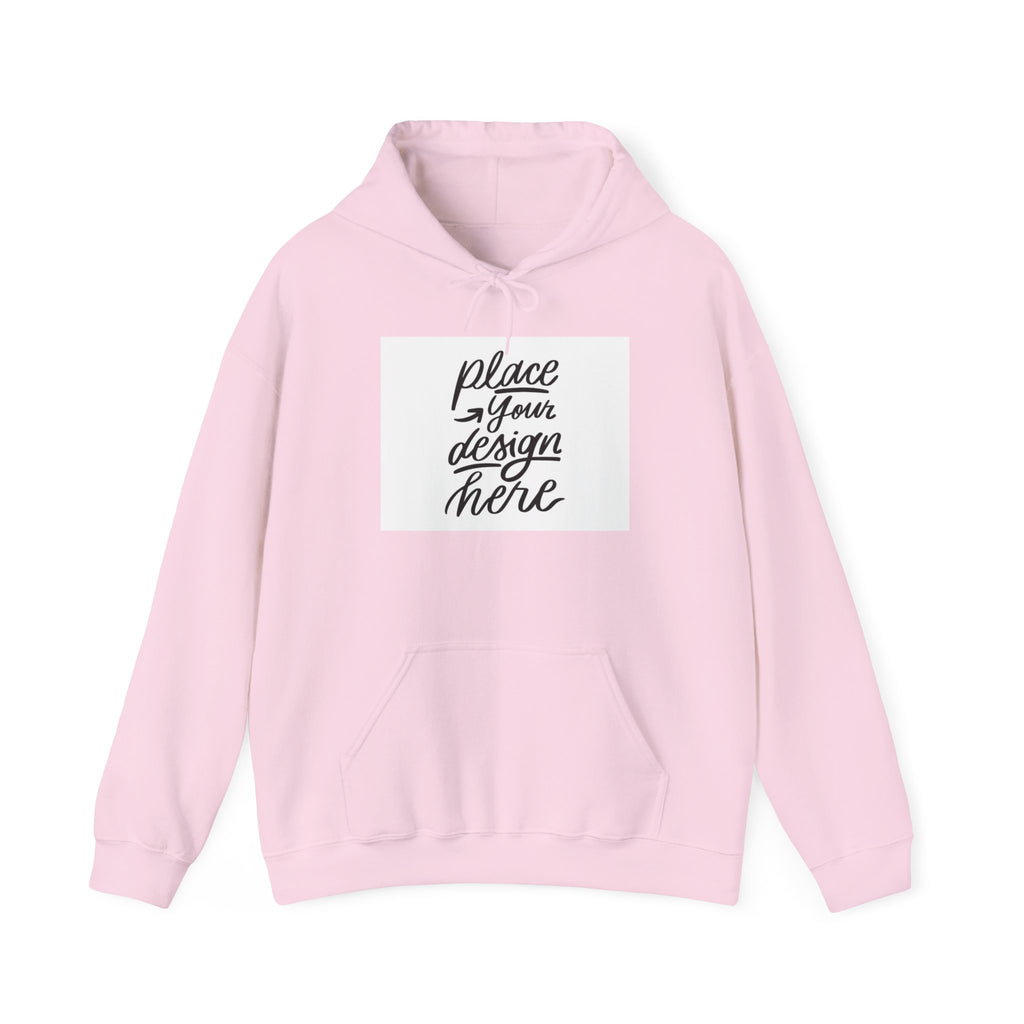 Classic Hoodie with Centered Design – 'Place Your Design Here'