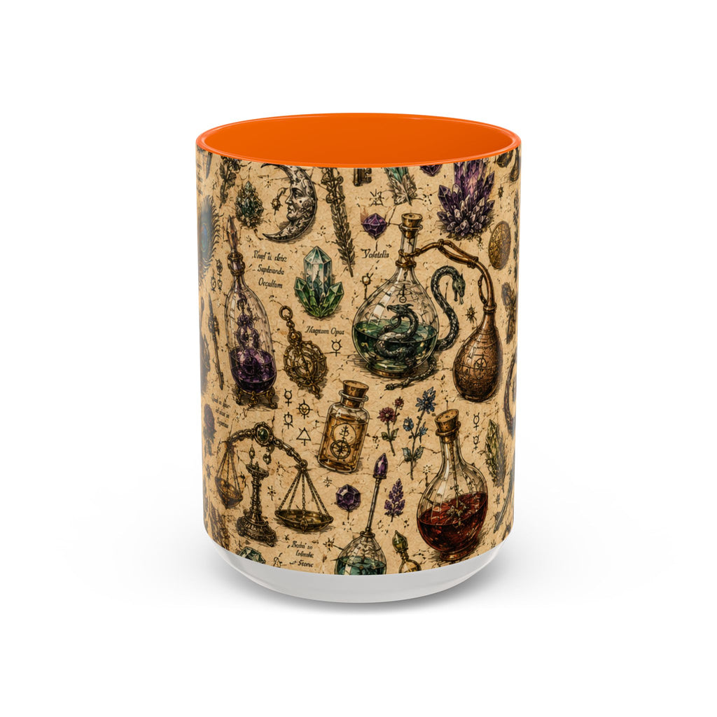 The Alchemist's Cabinet Coffee Mug — Vintage Apothecary Accent Mug (11/15 oz)