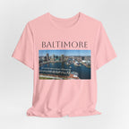 Baltimore Skyline Photo Tee — Inner Harbor Cityscape T-Shirt