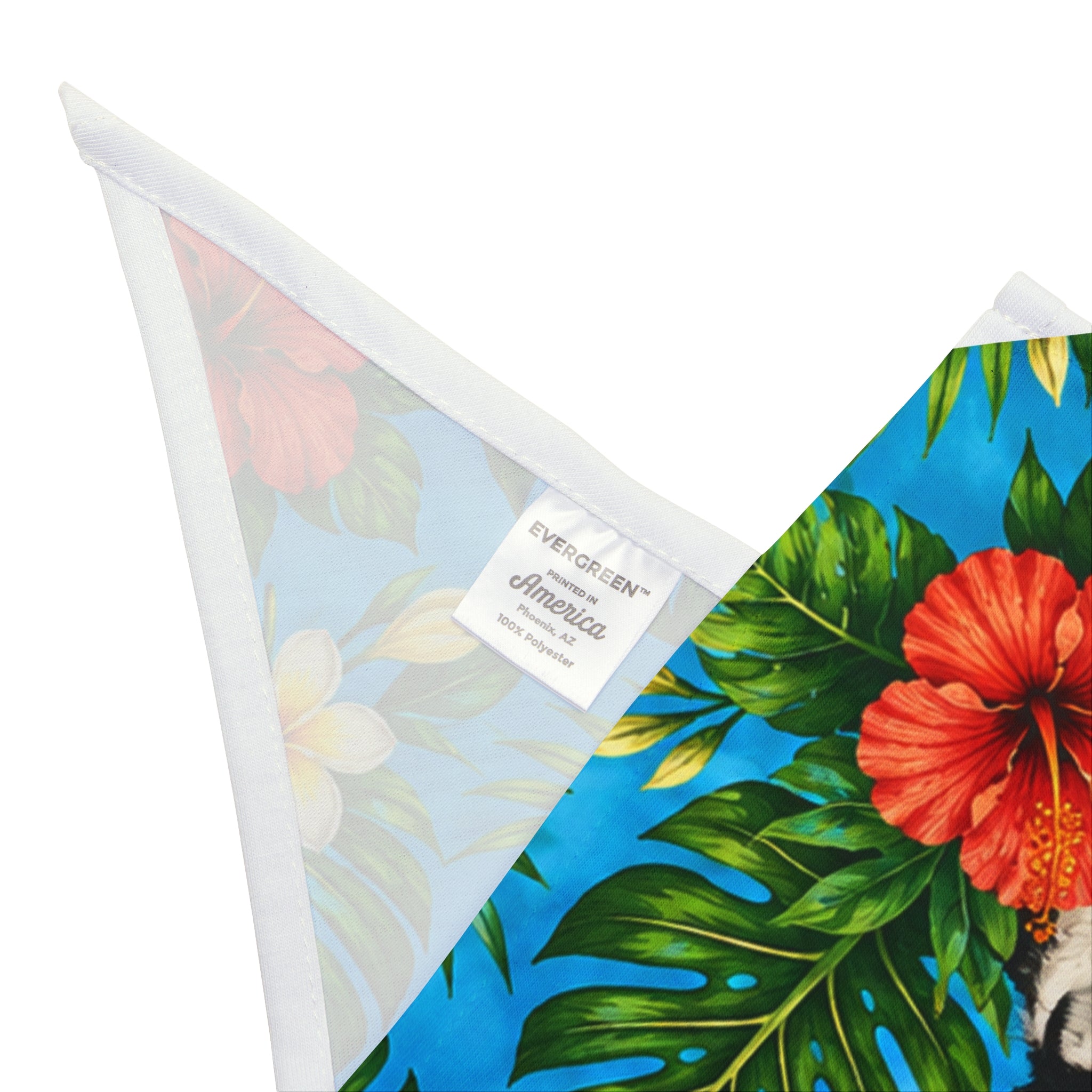 Tropical Dog Bandana — Hawaiian Floral & Pineapple Pet Scarf