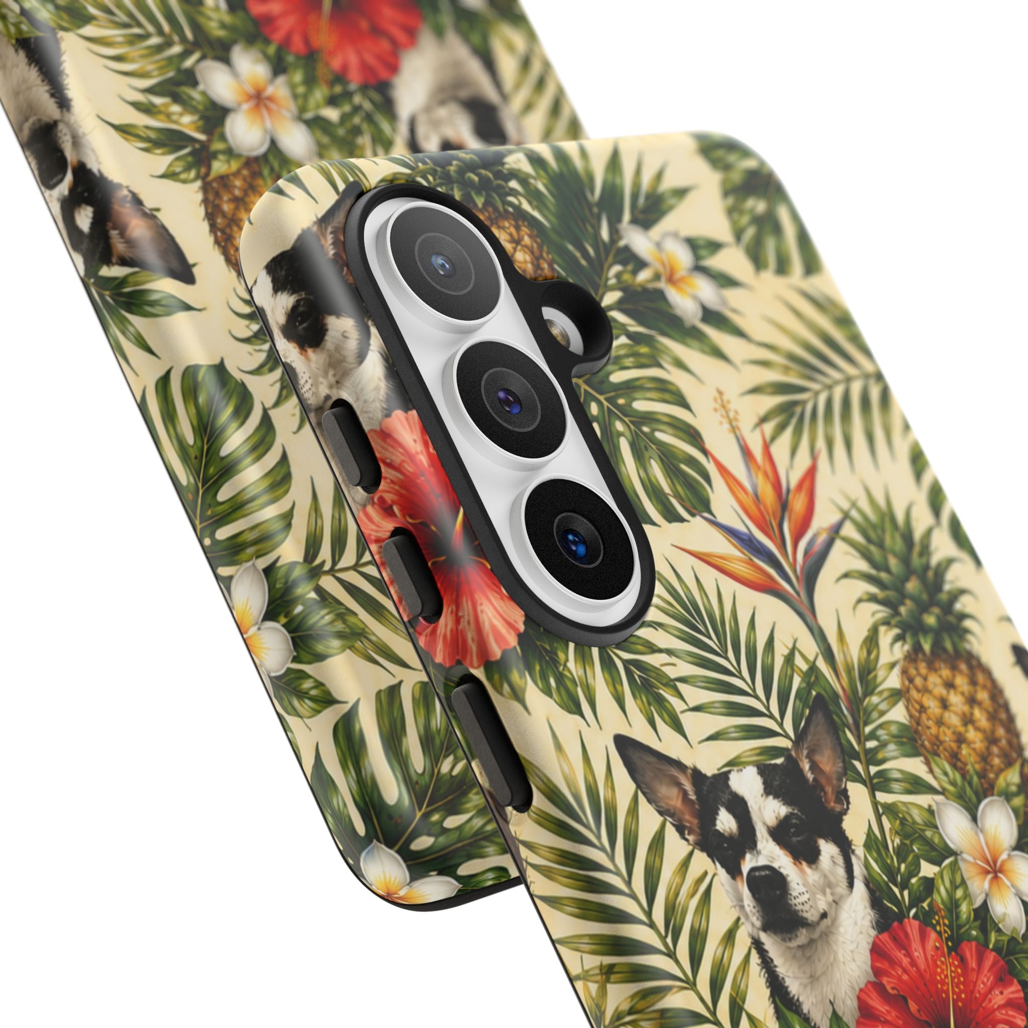 Tropical chihuahua Phone Case — Floral Pineapple Protective Tough Case