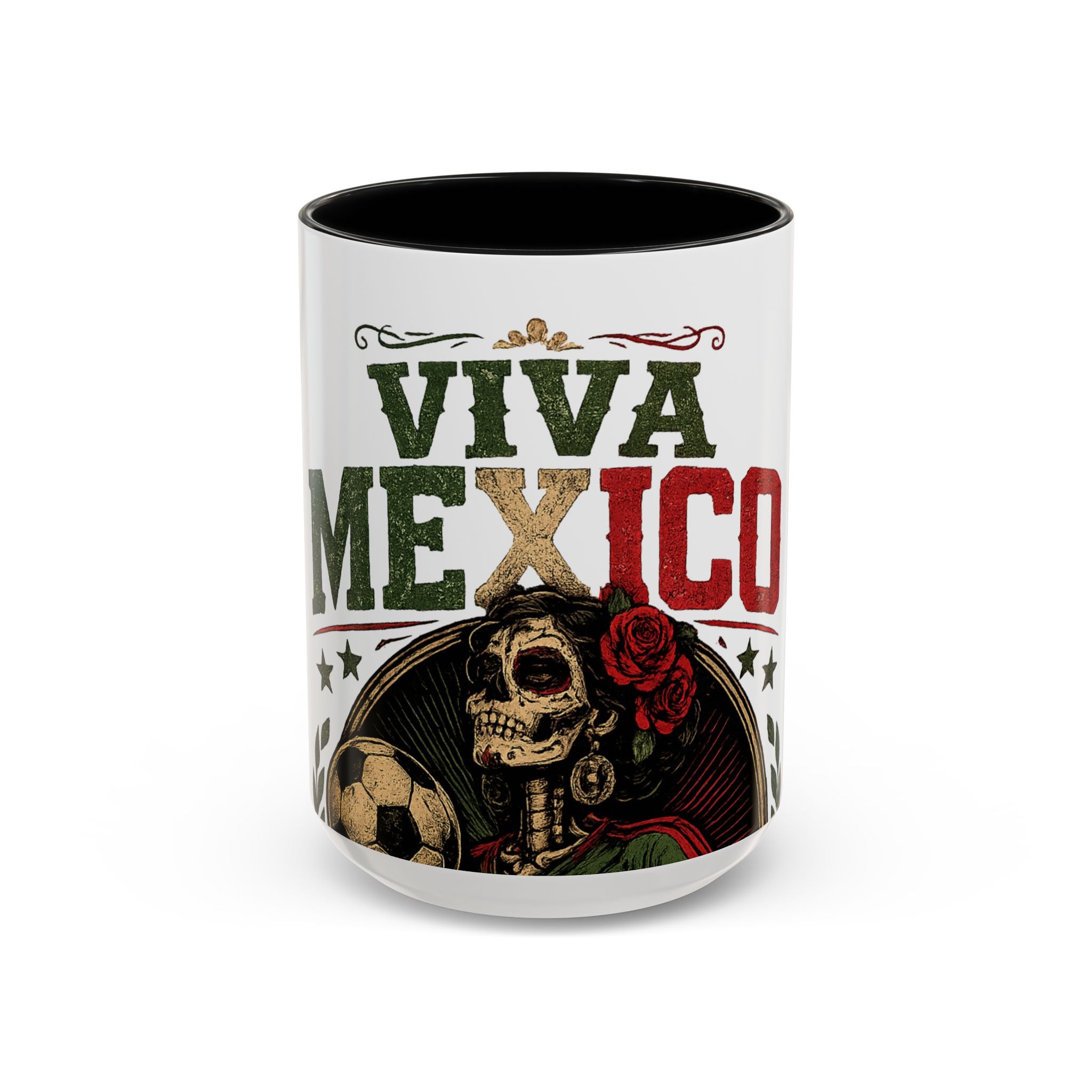 Viva Mexico Accent Coffee Mug — Day of the Dead Skeleton Design (11/15oz)