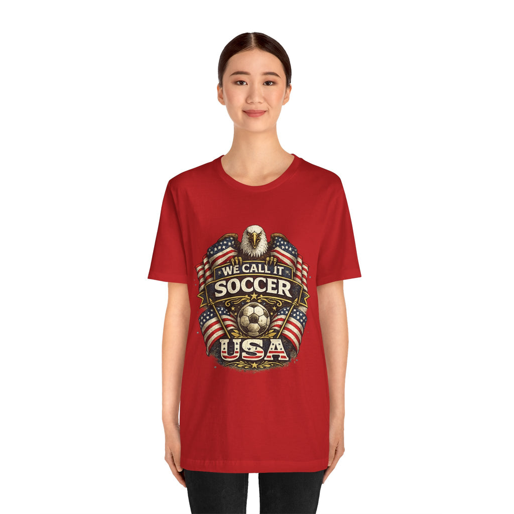 We Call It Soccer USA T-Shirt – Patriotic Eagle Soccer Tee
