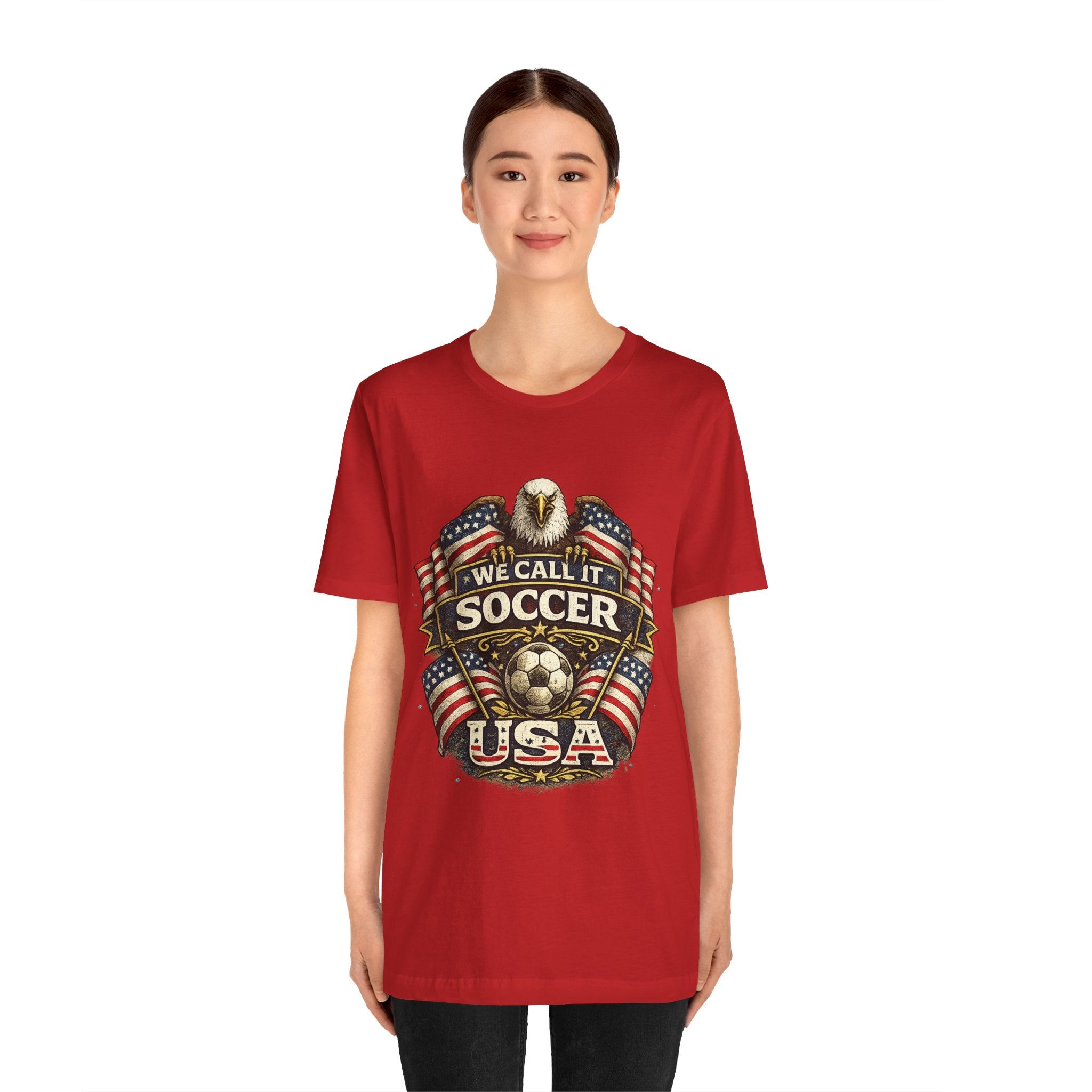 We Call It Soccer USA T-Shirt – Patriotic Eagle Soccer Tee
