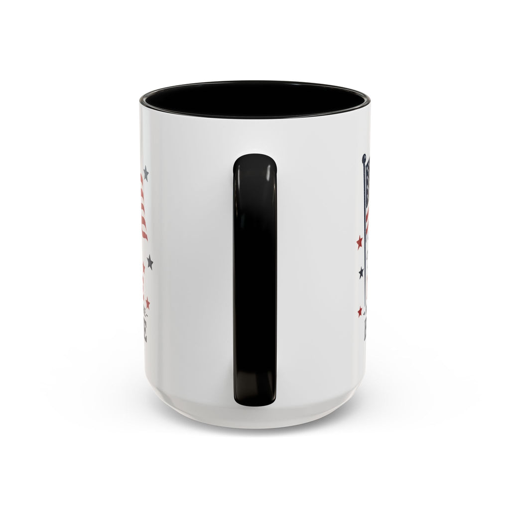 Patriotic Coffee Mug — "Land of the Free Because of the Brave" Accent Mug