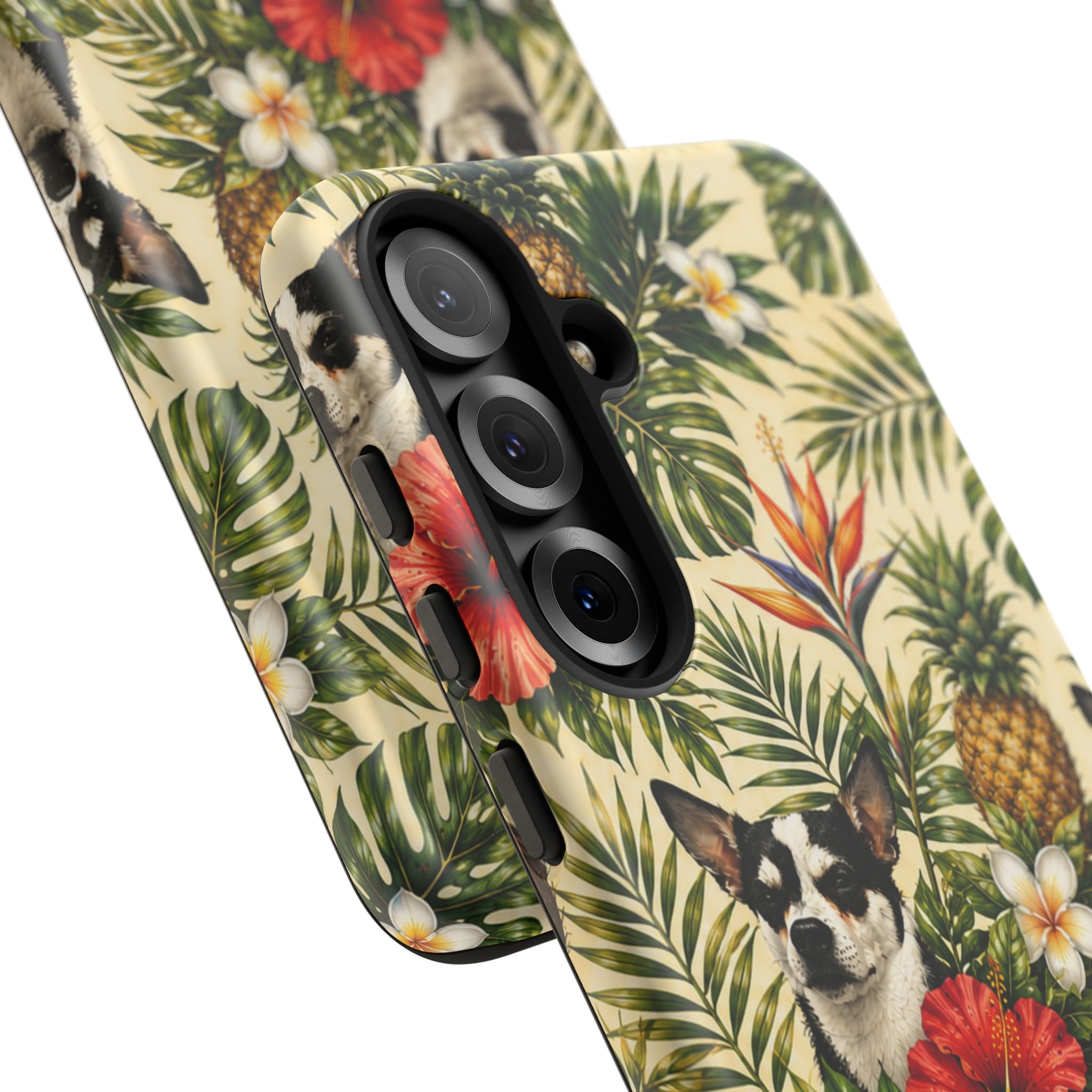 Tropical chihuahua Phone Case — Floral Pineapple Protective Tough Case