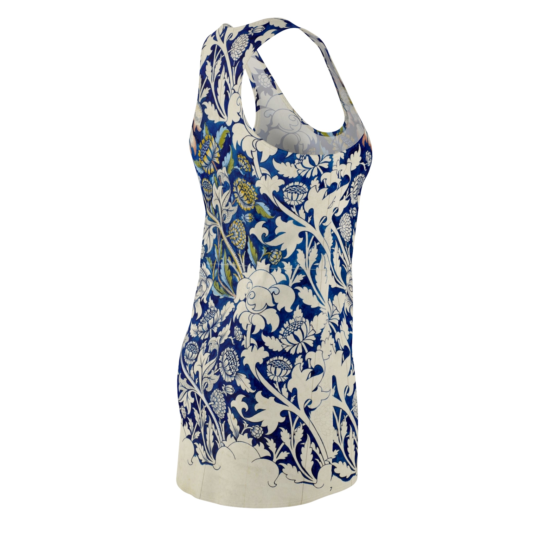Floral Blue –Style Racerback Dress