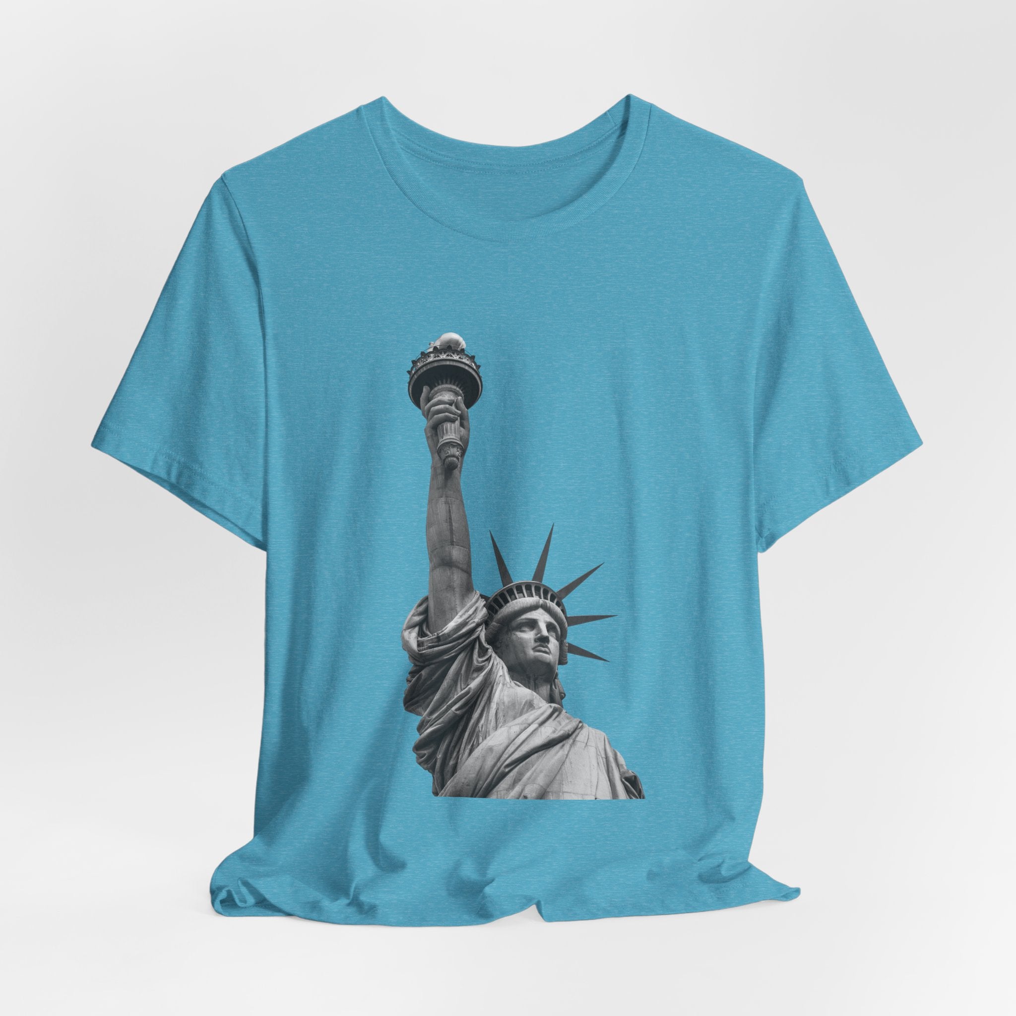 Statue of Liberty Graphic Tee — Black & White NYC Landmark T-Shirt