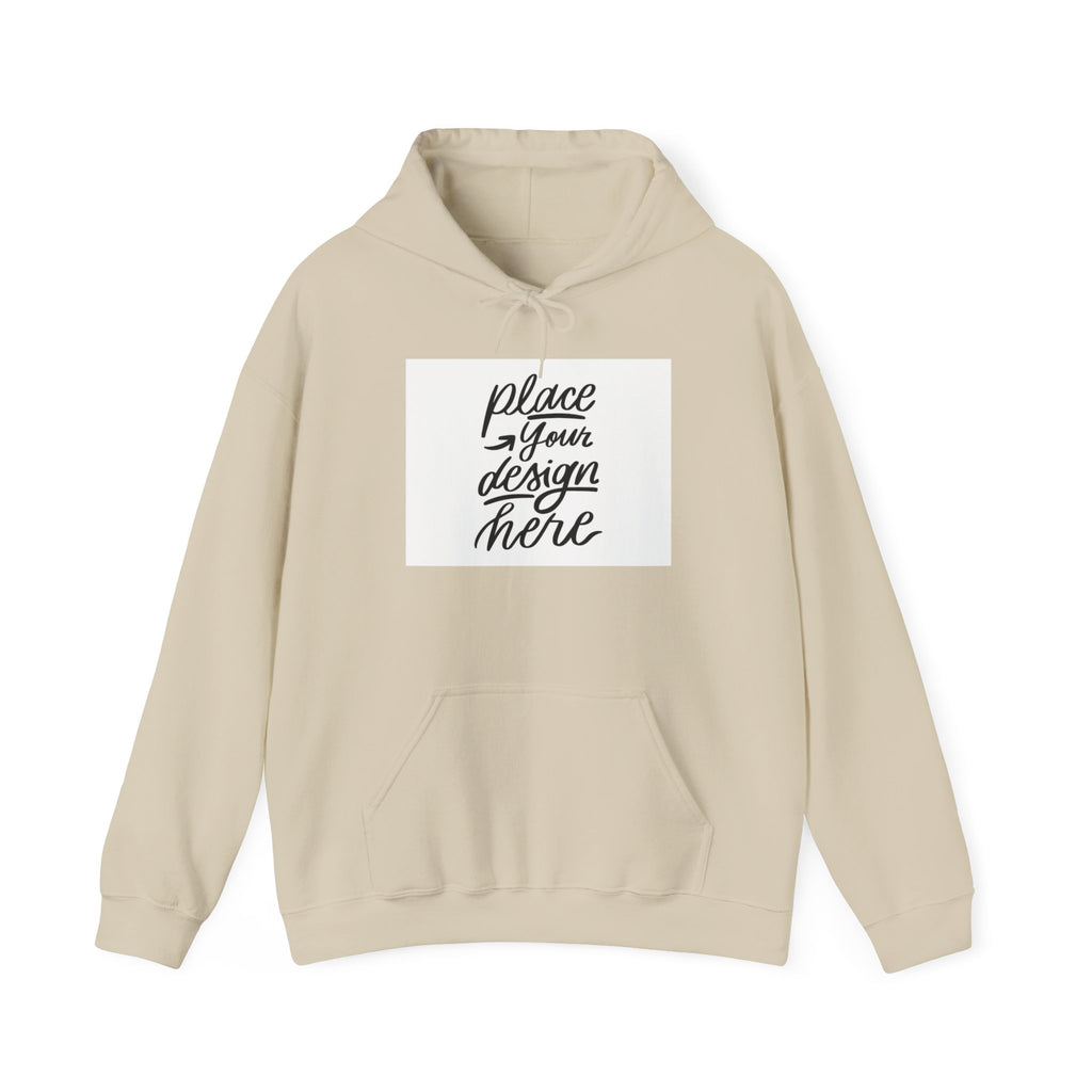Classic Hoodie with Centered Design – 'Place Your Design Here'
