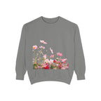 Floral Meadow Sweatshirt — Pink Cosmos Garden Crewneck