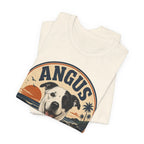 Angus Dog Tee — Retro Beach Portrait T-Shirt