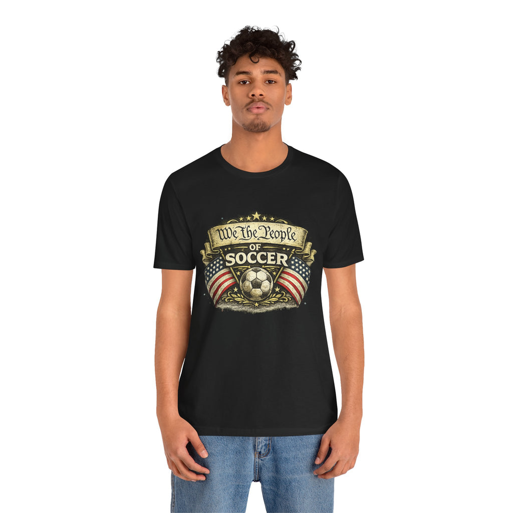 We The People of Soccer T-Shirt — American Flag Vintage Soccer Tee
