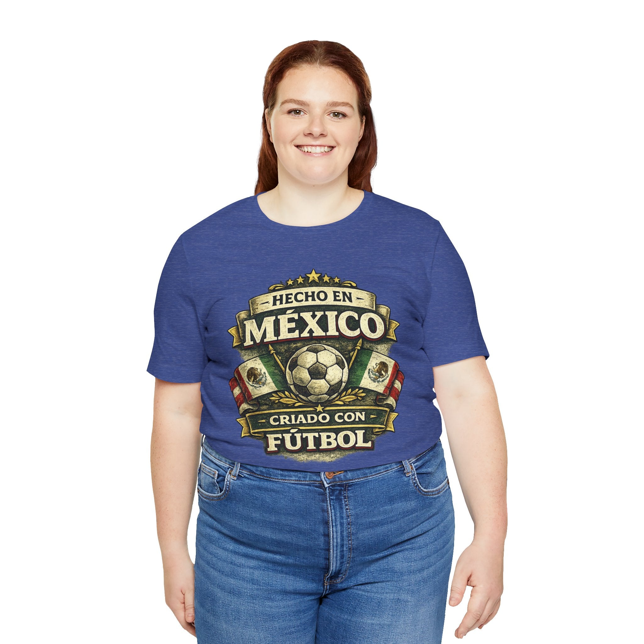 Mexico Soccer T‑Shirt — "Hecho en México, Criado con Fútbol" Vintage Football Tee