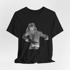 Vintage Grunge Graphic Tee – Monochrome Retro Pinup Girl Design