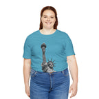 Statue of Liberty Graphic Tee — Black & White NYC Landmark T-Shirt