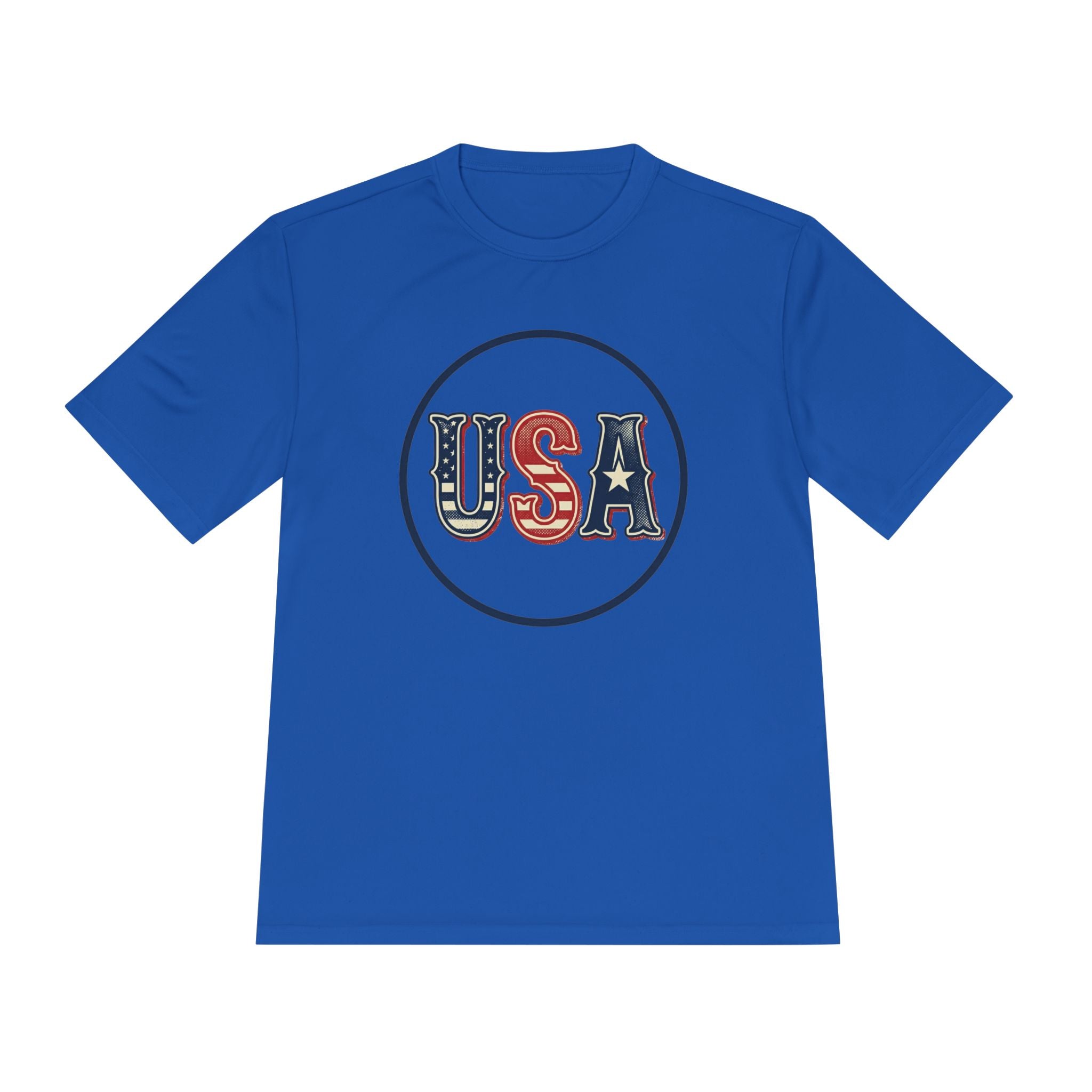 USA Patriotic Tee — Retro Stars & Stripes Moisture-Wicking Shirt