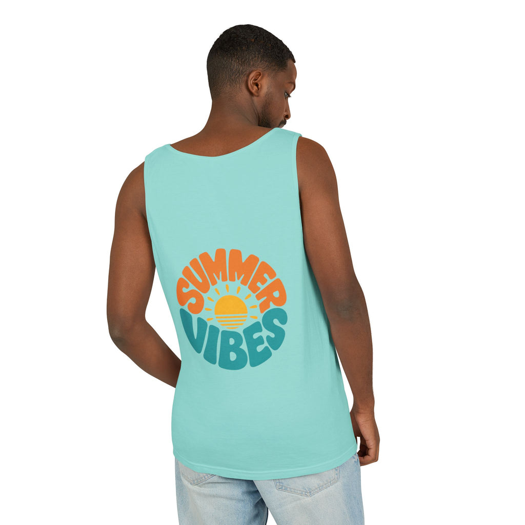 Summer Vibes Unisex Tank Top - Retro Sun Graphic