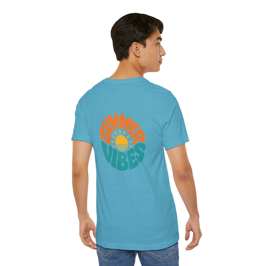 Summer Vibes Tee — Retro Sun Graphic Back Print