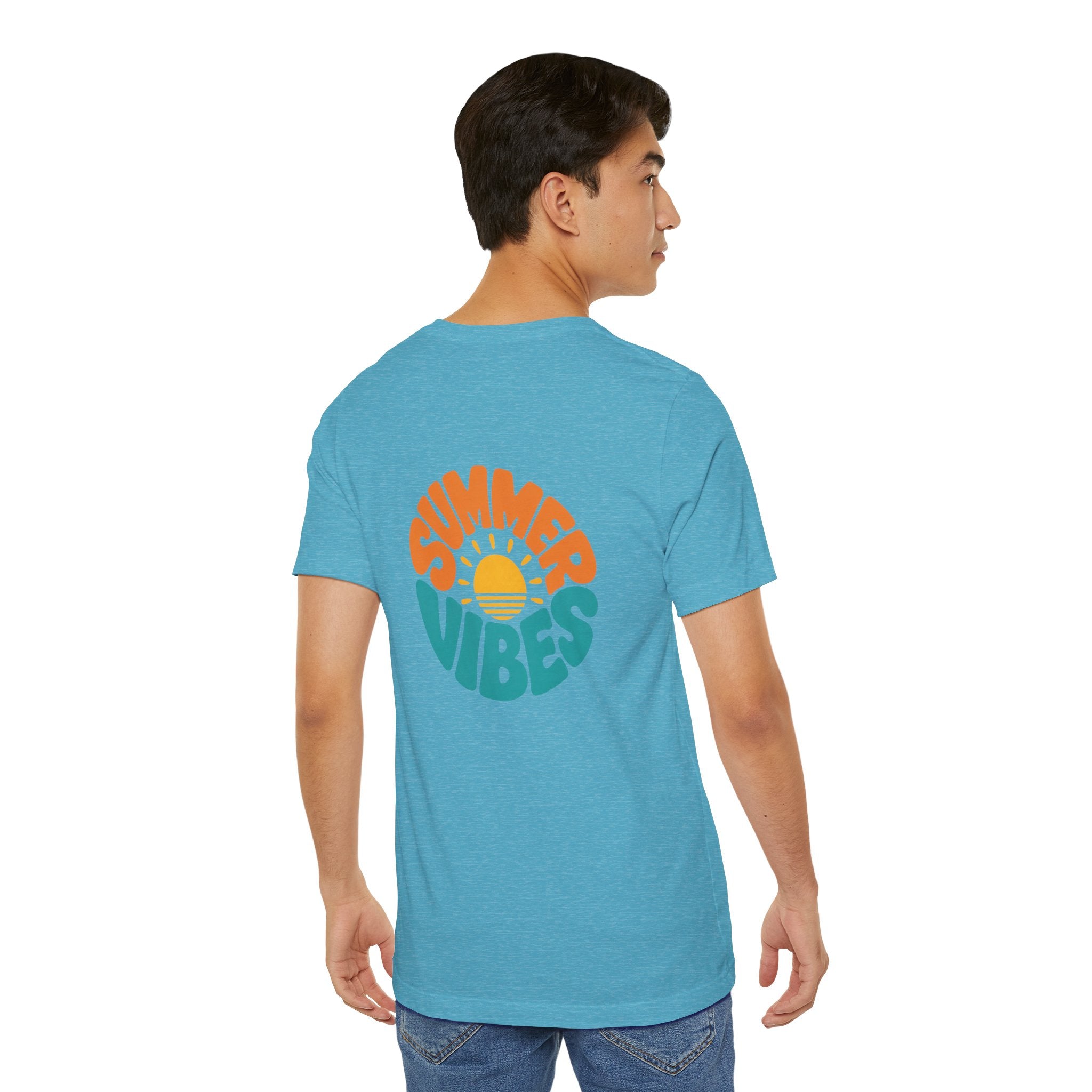 Summer Vibes Tee — Retro Sun Graphic Back Print