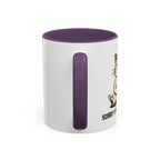 Cat Lover Coffee Mug – Cute Cat Illustration ‘Coffee’ Accent Ceramic Mug (11/15oz)