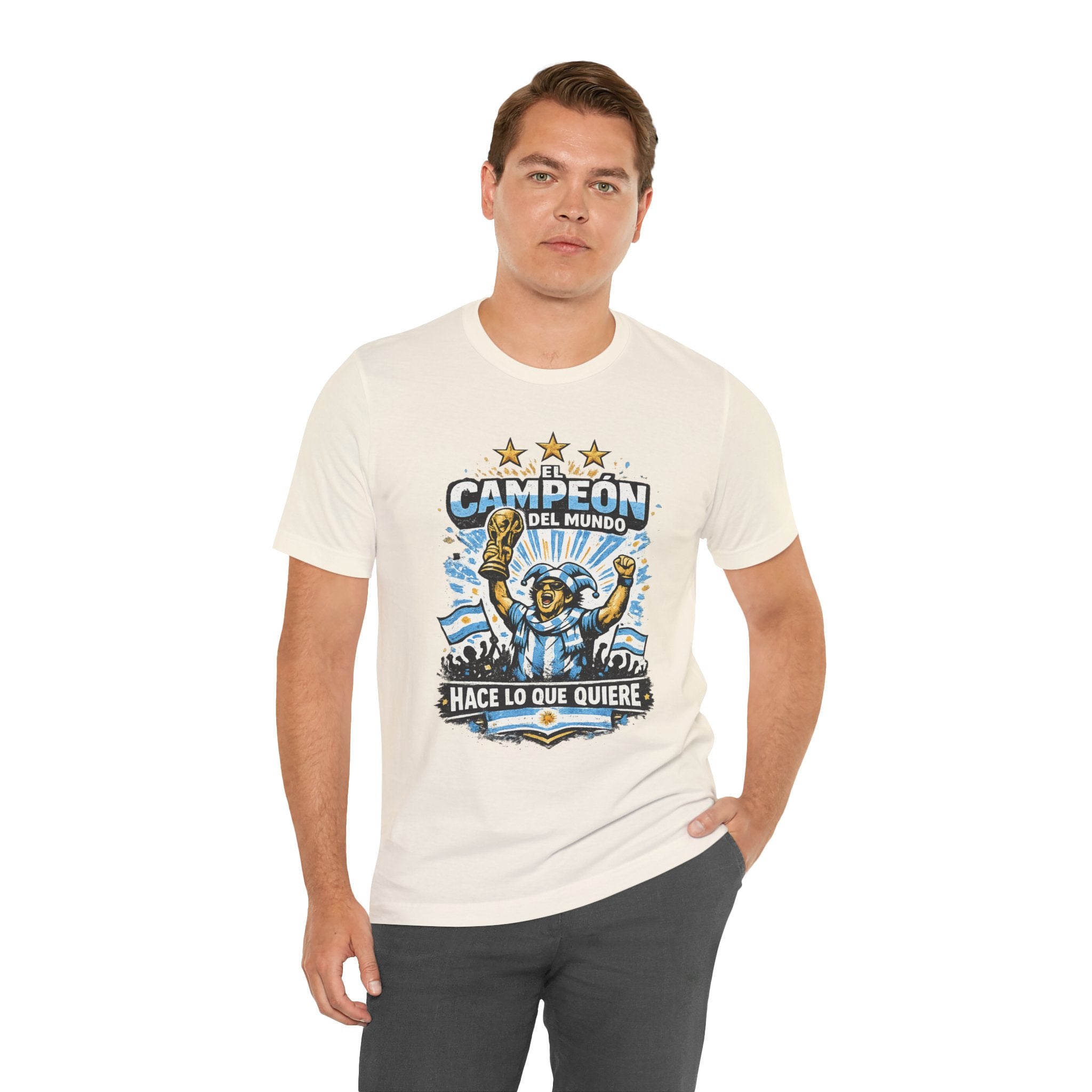 T-Shirt — 'El Campeón del Mundo: Hace Lo Que Quiere' Soccer Champion Tee