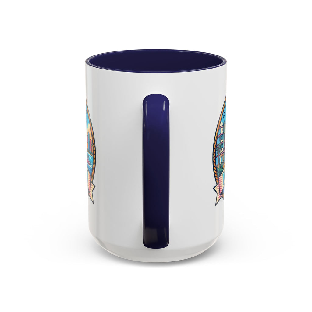 Miami Vintage Travel Accent Coffee Mug – 'Miami' Scenic Beach & Skyline Design (11/15oz)