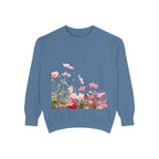 Floral Meadow Sweatshirt — Pink Cosmos Garden Crewneck