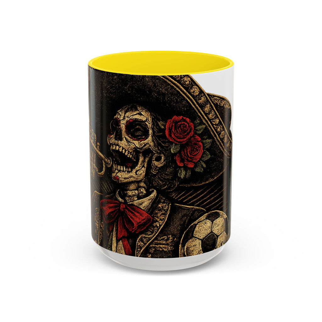 Day of the Dead Soccer Skull Accent Mug — 11/15oz