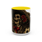 Day of the Dead Soccer Skull Accent Mug — 11/15oz