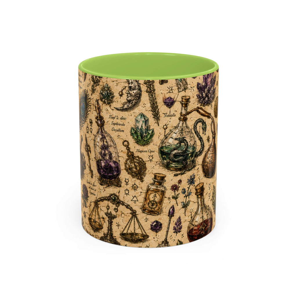 The Alchemist's Cabinet Coffee Mug — Vintage Apothecary Accent Mug (11/15 oz)